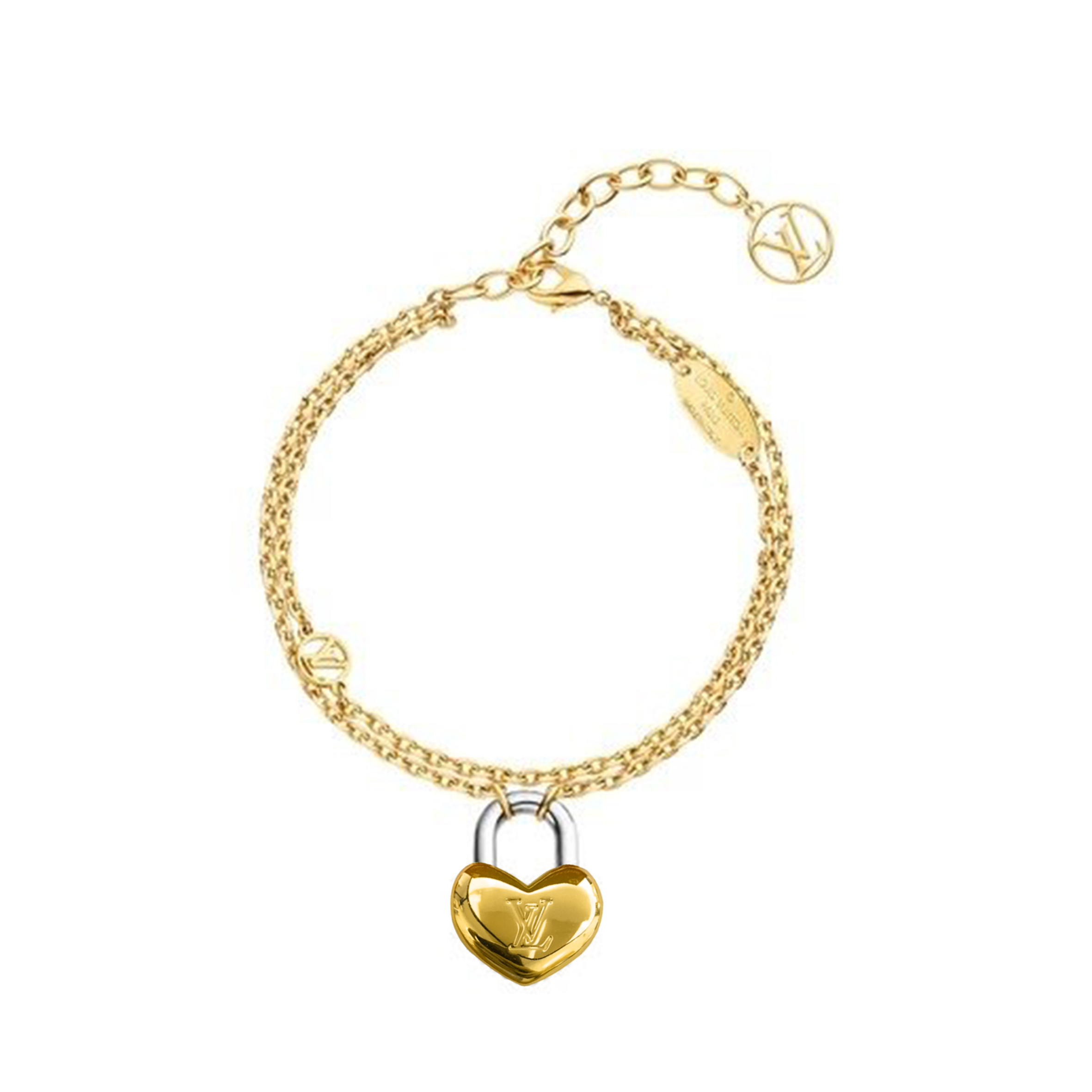 l**is V*t*n lv crazy in lock bracelet gold silver m1583a